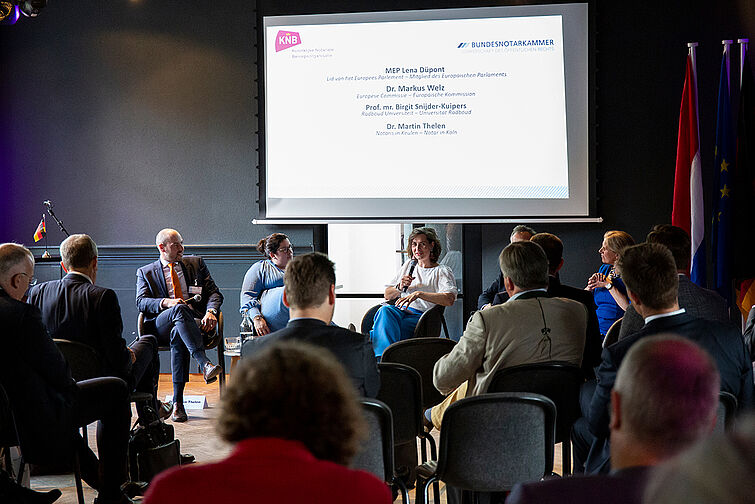 Foto zur Pressemitteilung "Niederländisch-deutsche Partnerschaft": Festakt und Kooperationsvereinbarung am 25. Mai 2023, Königliche Notarielle Berufsorganisation der Niederlande (KNB) und die Bundesnotarkammer 