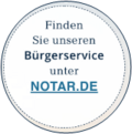 Screenshot: Störer - Link zu Bürgerservice notar.de