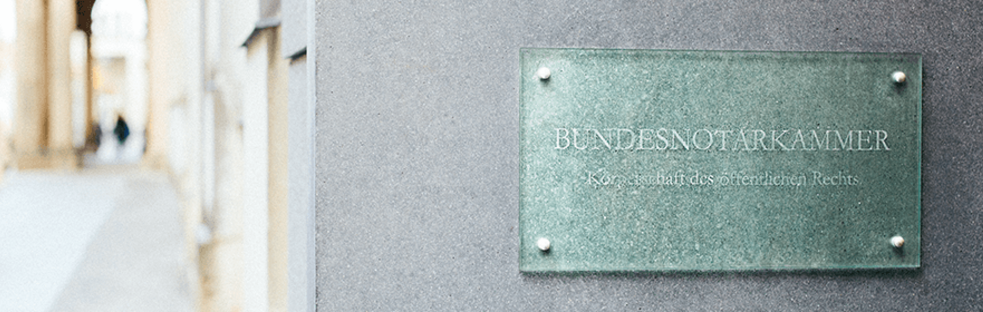 Image: Plate "Bundesnotarkammmer" at entrance of building