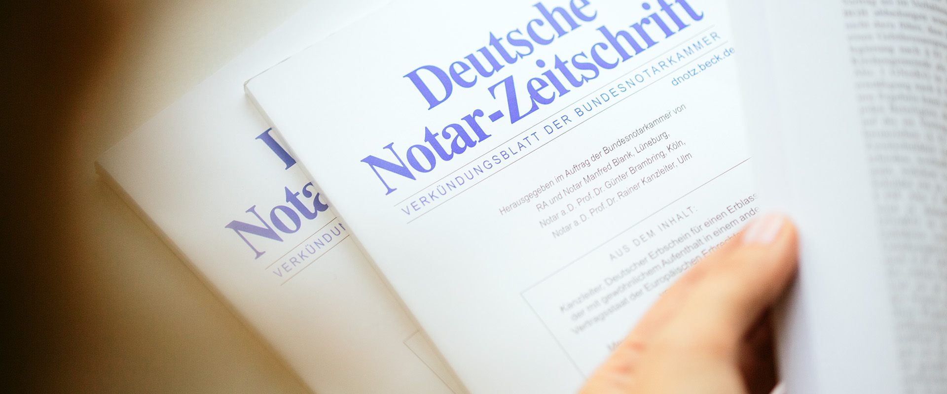 Foto der deutschen Notarzeitschrift